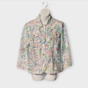 NWT Ruby Rd. Sring Blooms Lightweight Blazer Jacket ~sz 8